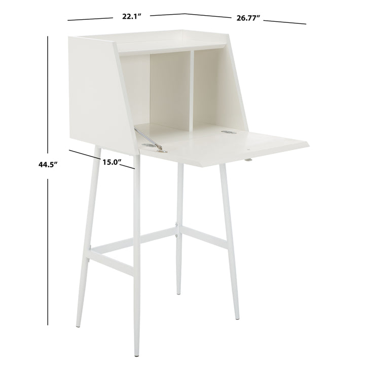 SAFAVIEH Xander Modern Secretary Desk White / White Image 5