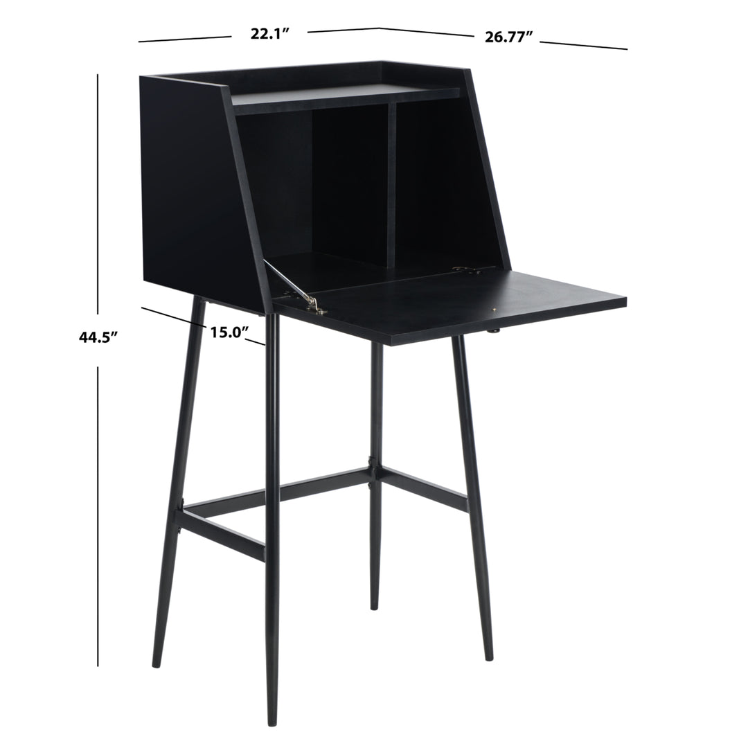 SAFAVIEH Xander Modern Secretary Desk Black Image 5