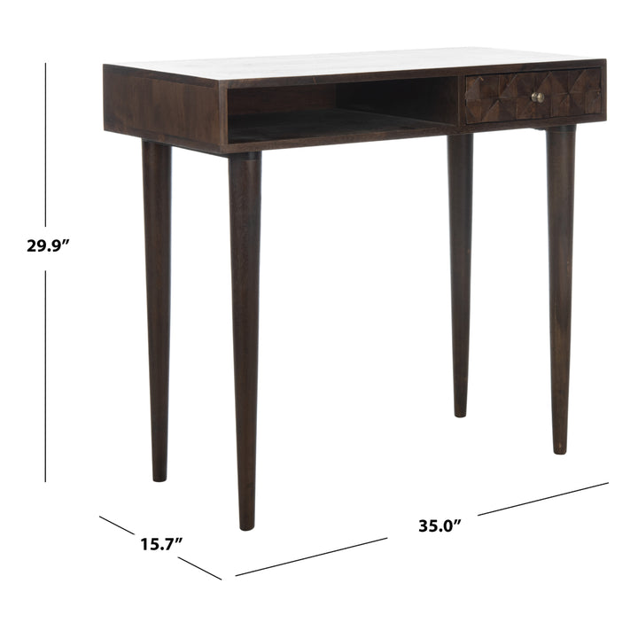 SAFAVIEH Zinnia Desk Walnut Image 6