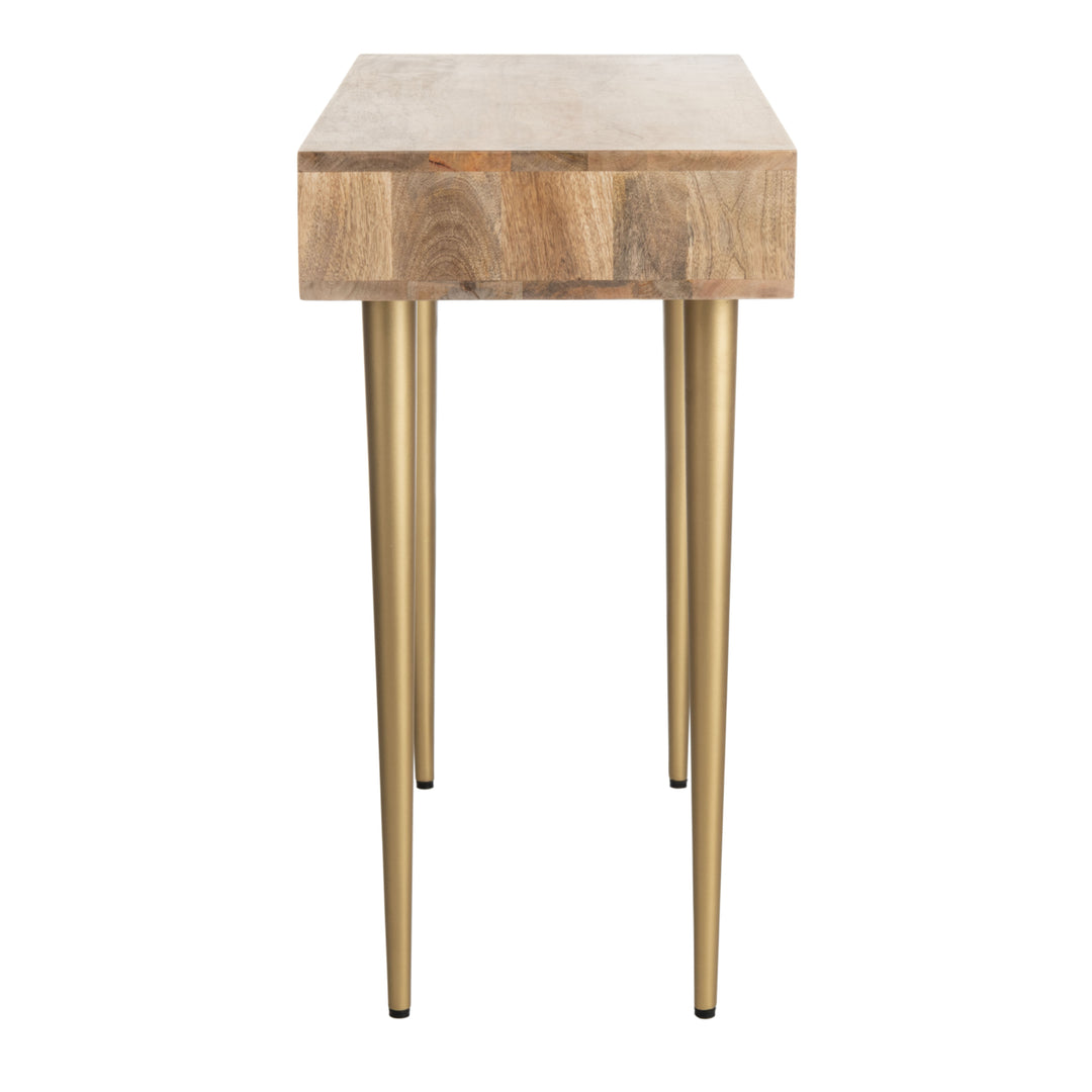 SAFAVIEH Leni Desk Natural / Brass Image 3