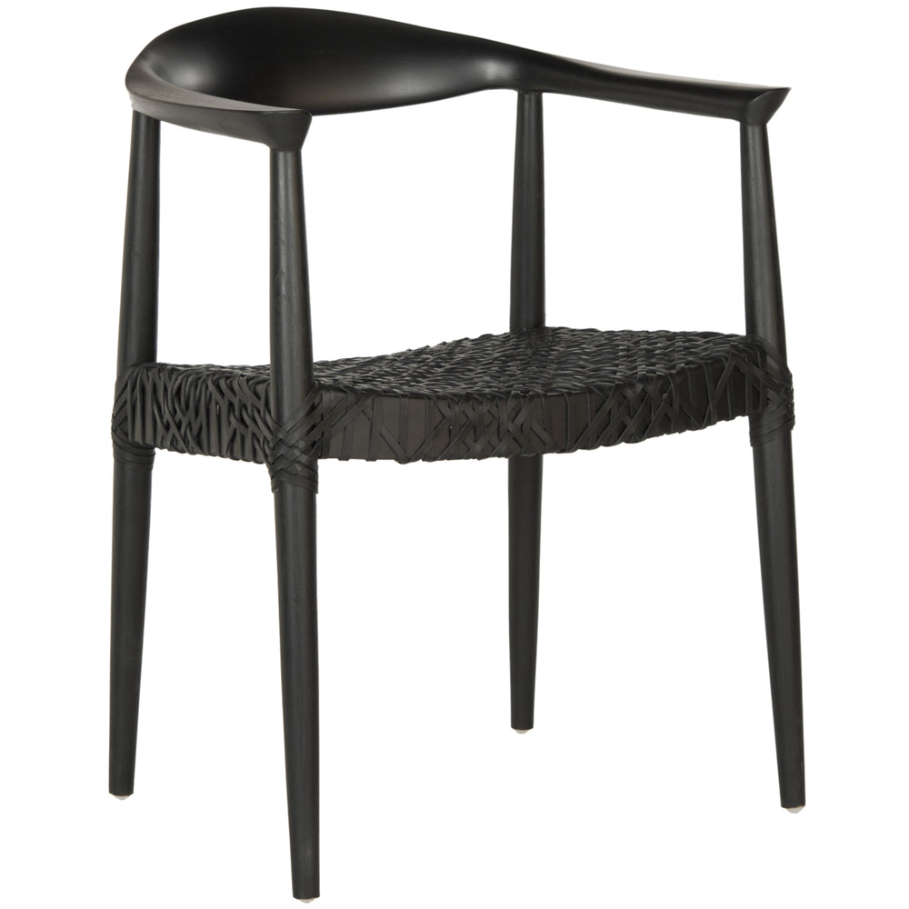 SAFAVIEH Bandelier Arm Chair Black / Black Image 2