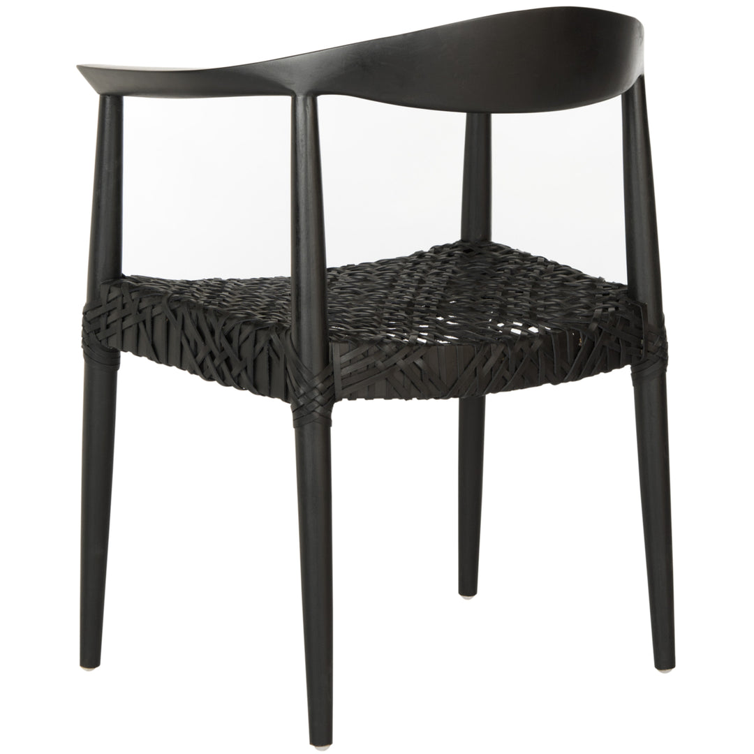 SAFAVIEH Bandelier Arm Chair Black / Black Image 4