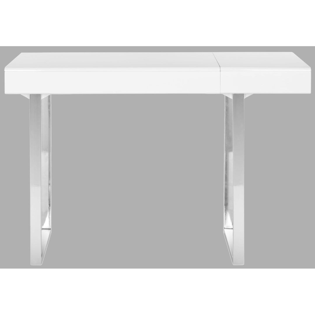 SAFAVIEH Berkley Desk White / Chrome Image 2