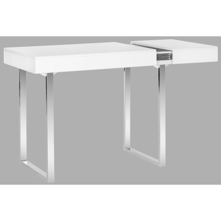 SAFAVIEH Berkley Desk White / Chrome Image 3