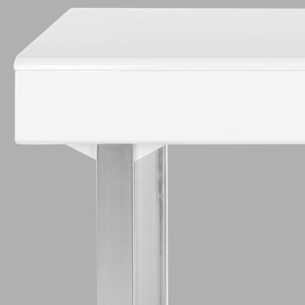 SAFAVIEH Berkley Desk White / Chrome Image 6