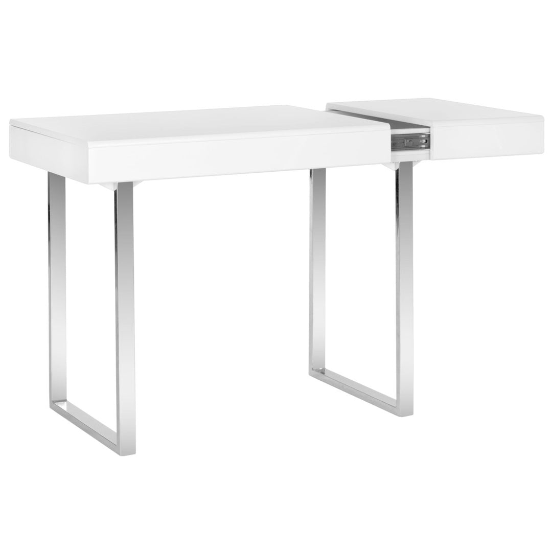 SAFAVIEH Berkley Desk White / Chrome Image 7