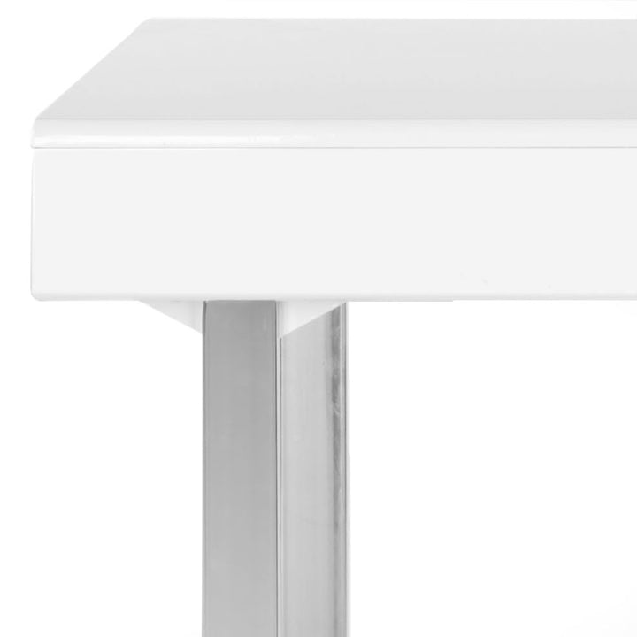 SAFAVIEH Berkley Desk White / Chrome Image 9