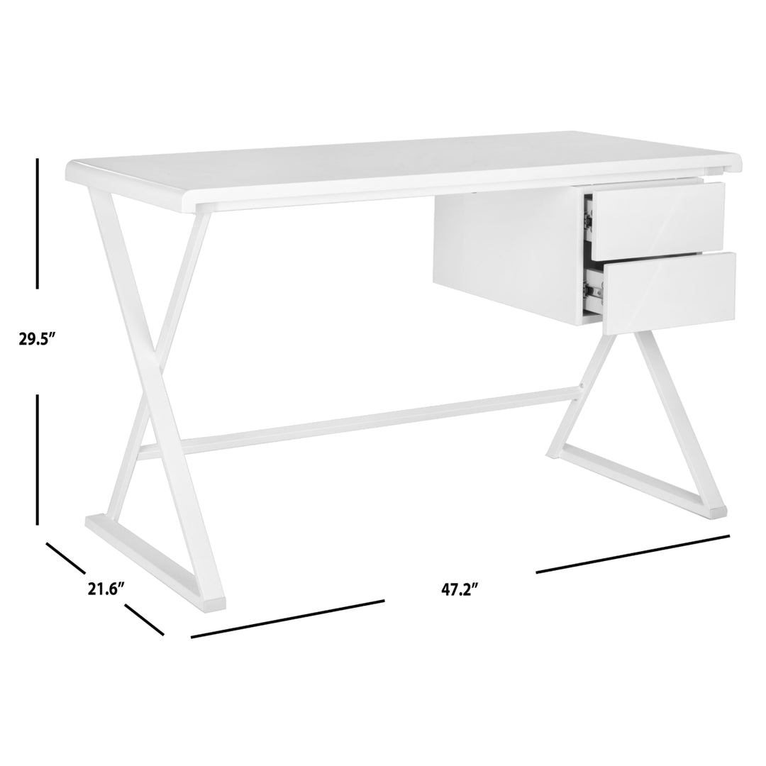 SAFAVIEH Watkins Desk White Image 4