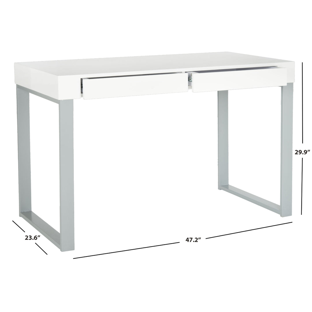 SAFAVIEH Barton Desk White / Grey Image 4