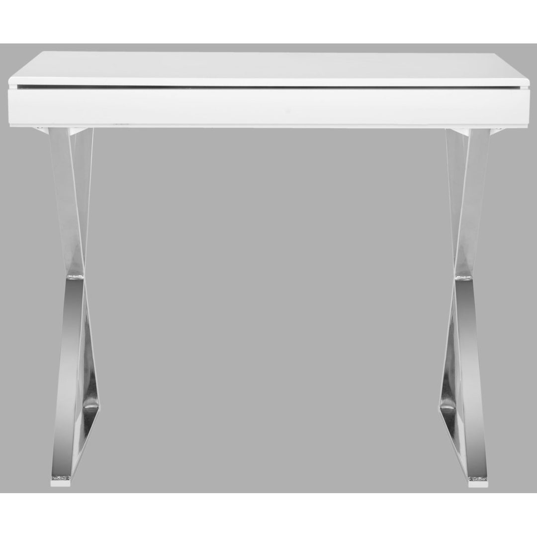 SAFAVIEH Gordon Desk White / Chrome Image 2