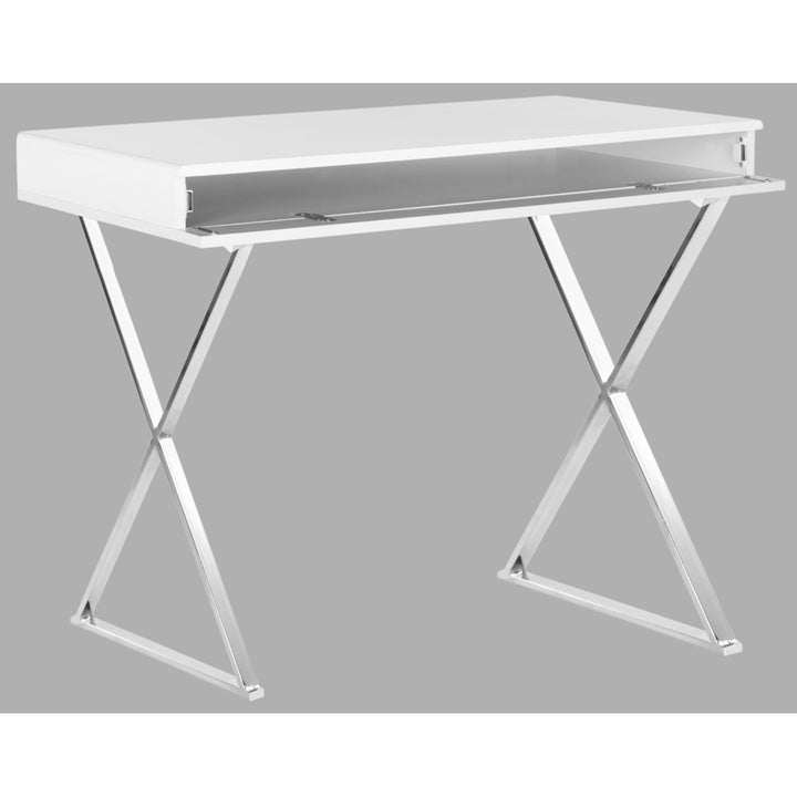 SAFAVIEH Gordon Desk White / Chrome Image 3