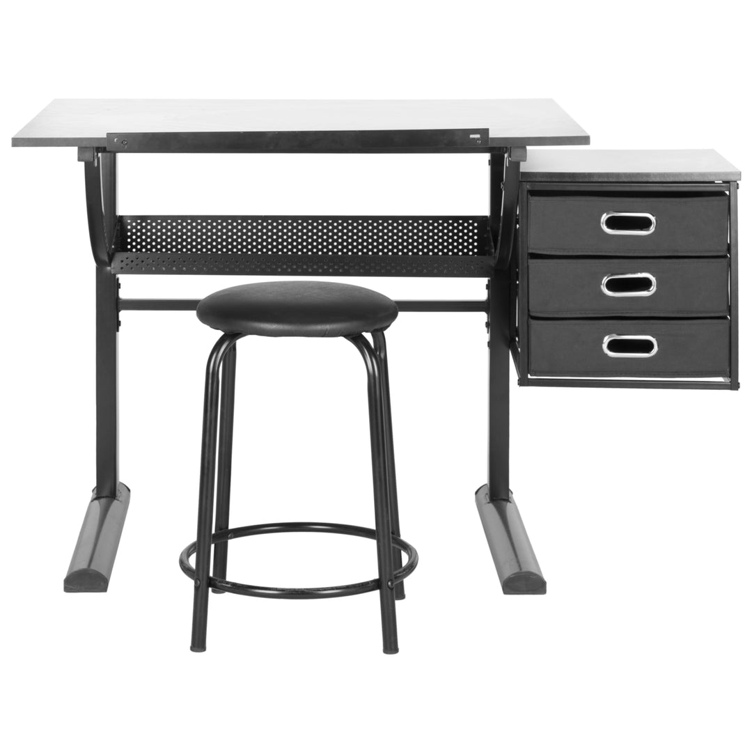 SAFAVIEH Harvard Writing Desk Black / White Image 2