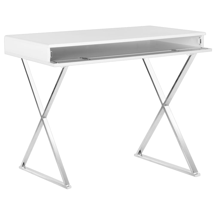 SAFAVIEH Gordon Desk White / Chrome Image 6