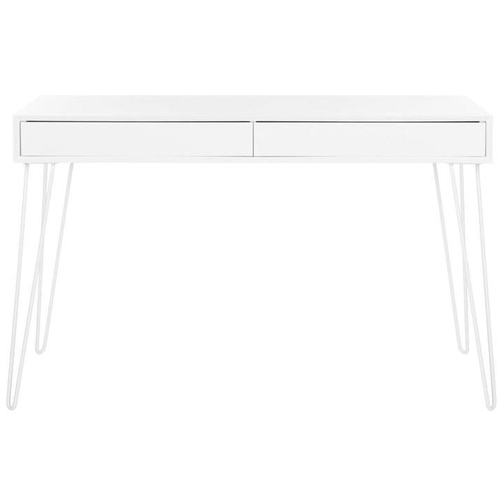 SAFAVIEH Cade Mid-Century Retro 2-Drawer Desk White Image 2