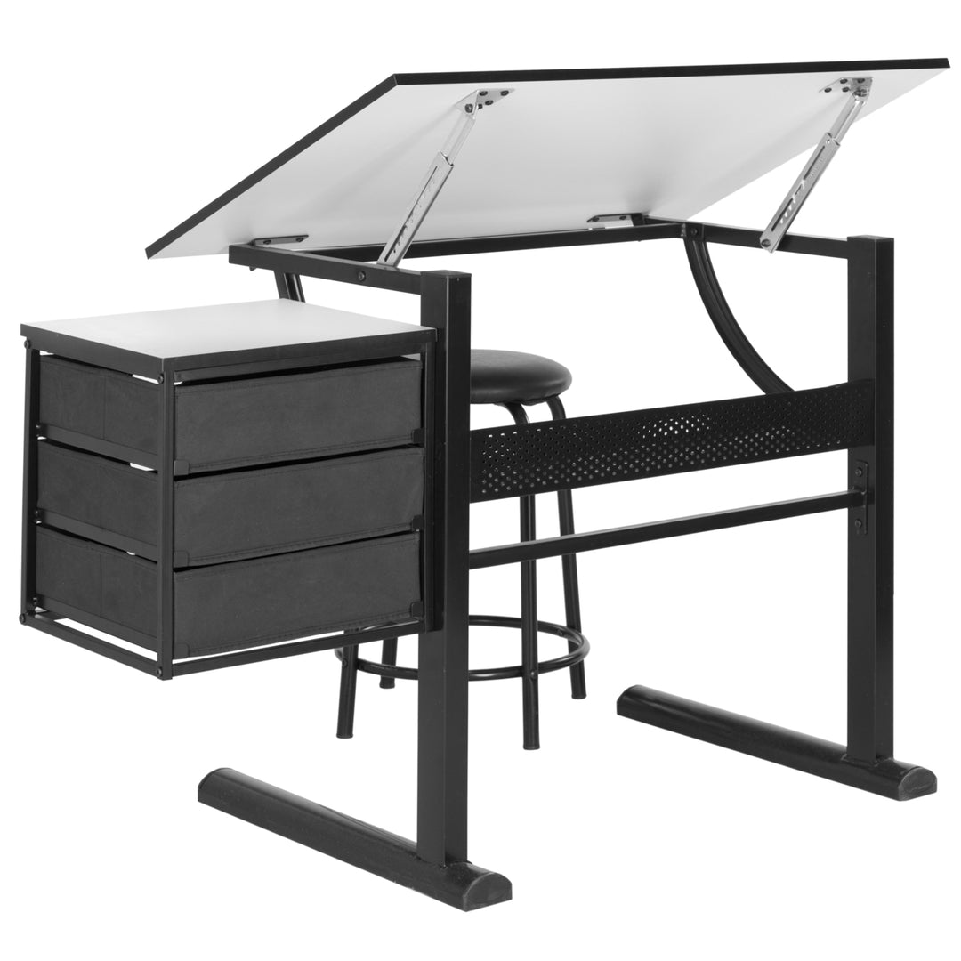 SAFAVIEH Harvard Writing Desk Black / White Image 6