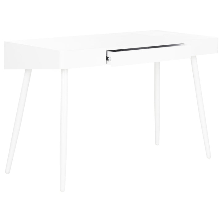 SAFAVIEH Fadri Mid-Century Scandinavian One Drawer Desk White Image 3