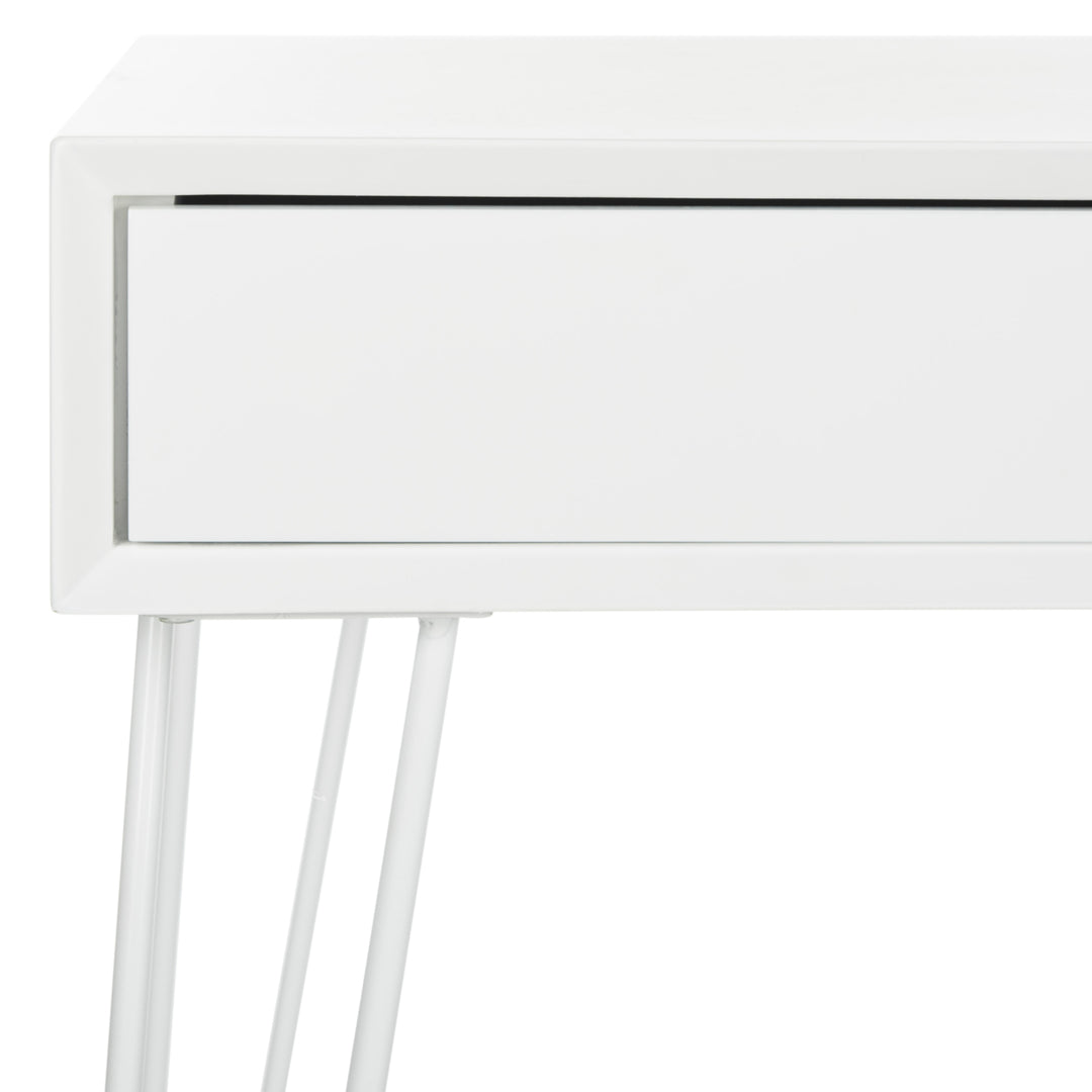 SAFAVIEH Cade Mid-Century Retro 2-Drawer Desk White Image 6