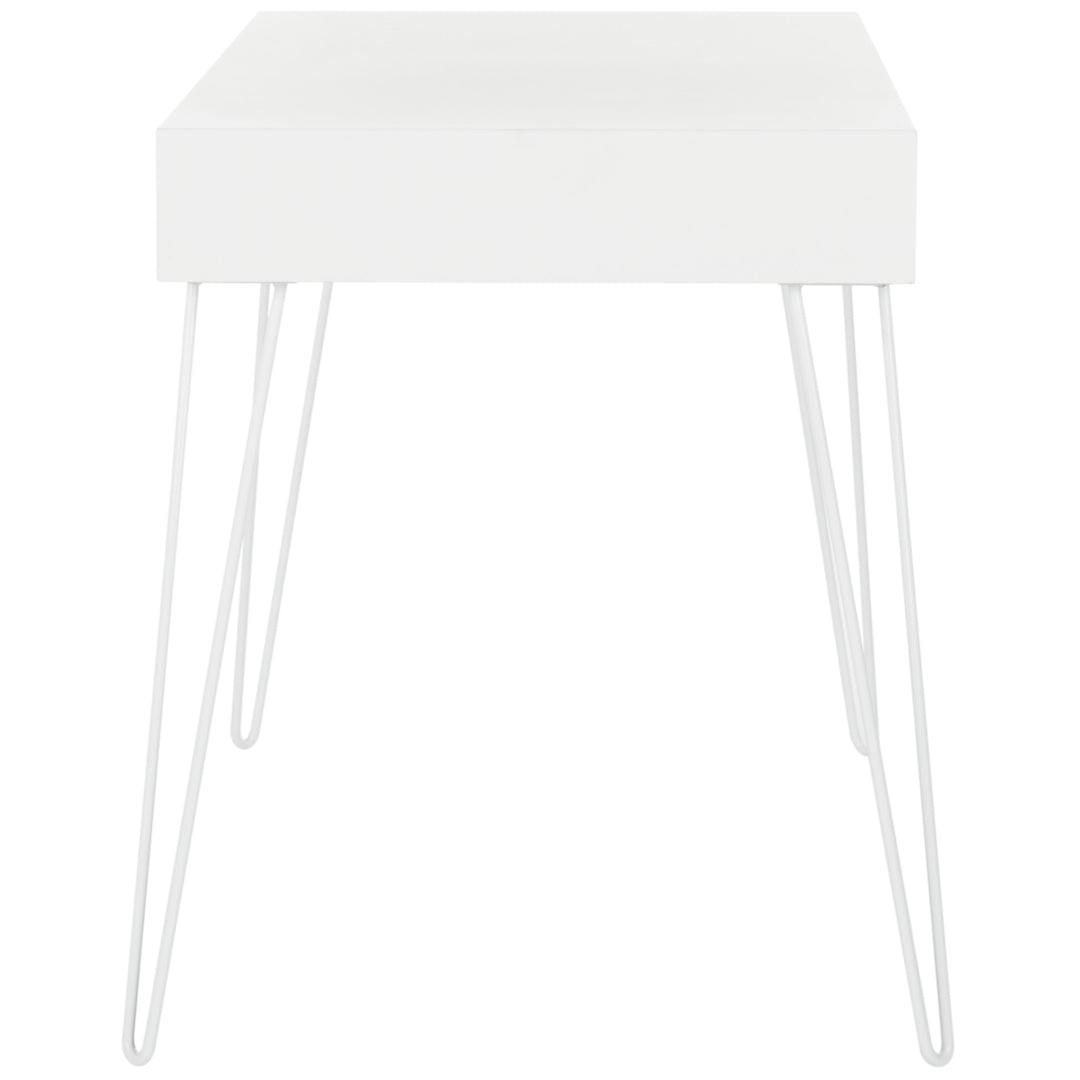 SAFAVIEH Cade Mid-Century Retro 2-Drawer Desk White Image 10