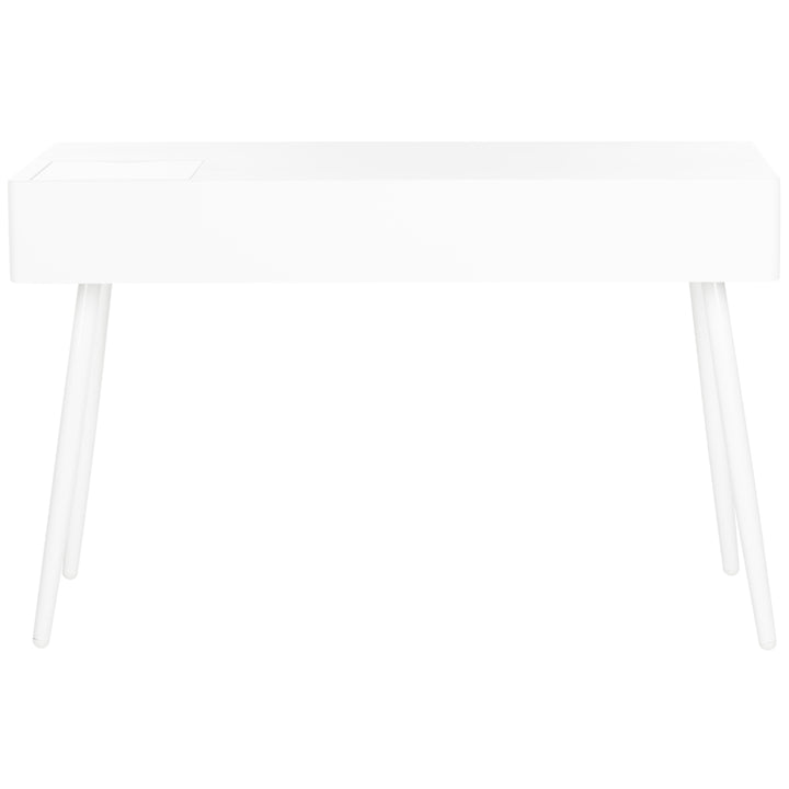 SAFAVIEH Fadri Mid-Century Scandinavian One Drawer Desk White Image 10