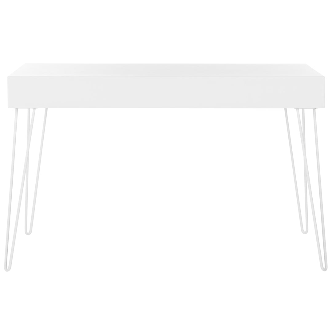 SAFAVIEH Cade Mid-Century Retro 2-Drawer Desk White Image 11