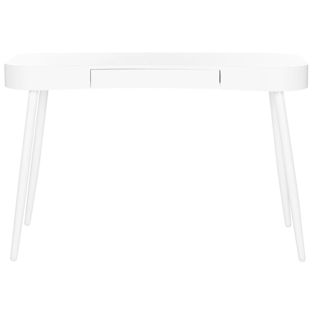 SAFAVIEH Madan Mid-Century Scandinavian One Drawer Desk White Image 2