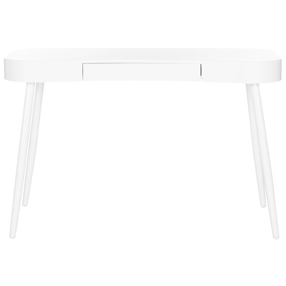 SAFAVIEH Madan Mid-Century Scandinavian One Drawer Desk White Image 2