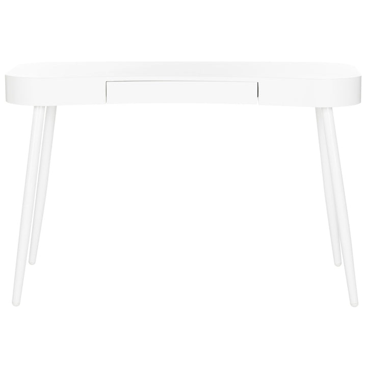 SAFAVIEH Madan Mid-Century Scandinavian One Drawer Desk White Image 2