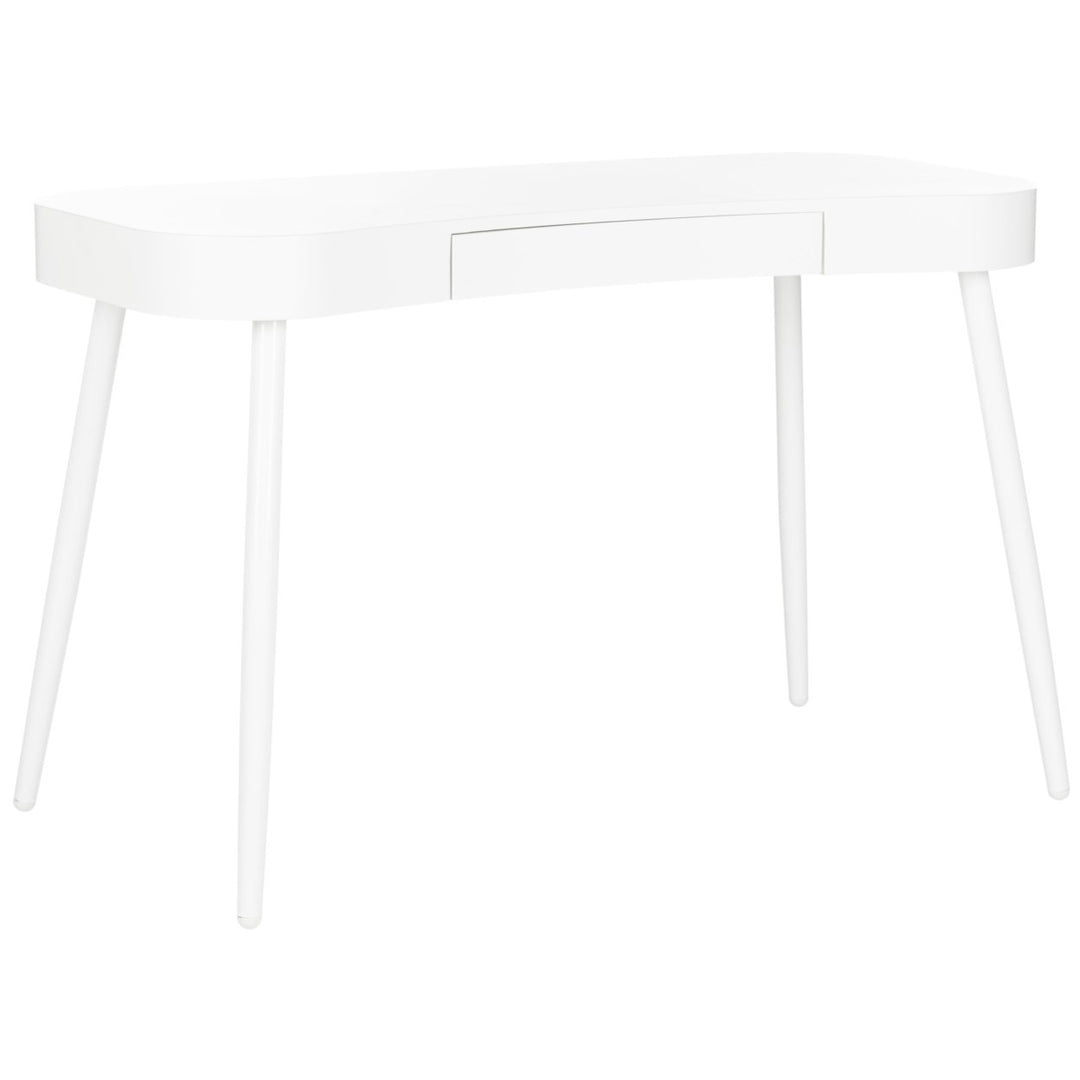 SAFAVIEH Madan Mid-Century Scandinavian One Drawer Desk White Image 3