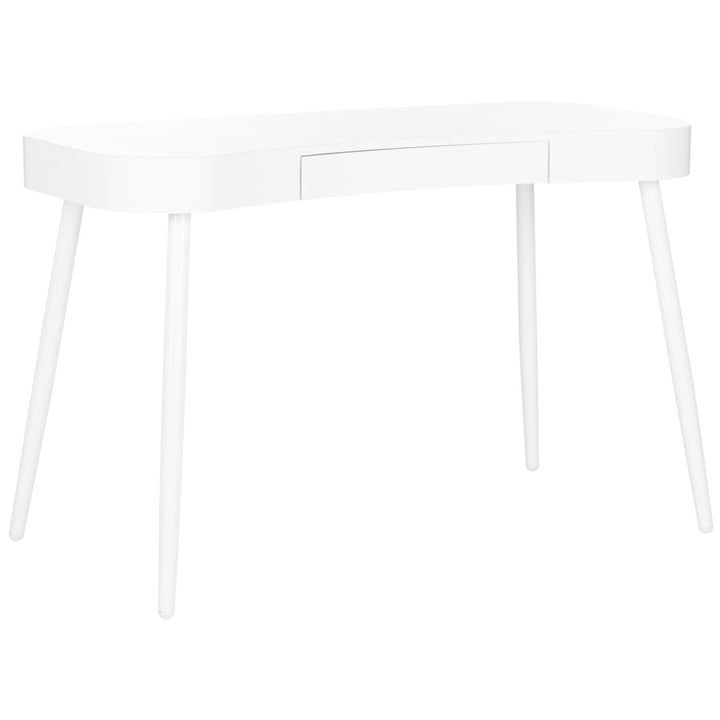 SAFAVIEH Madan Mid-Century Scandinavian One Drawer Desk White Image 3