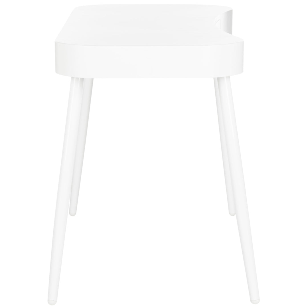 SAFAVIEH Madan Mid-Century Scandinavian One Drawer Desk White Image 9