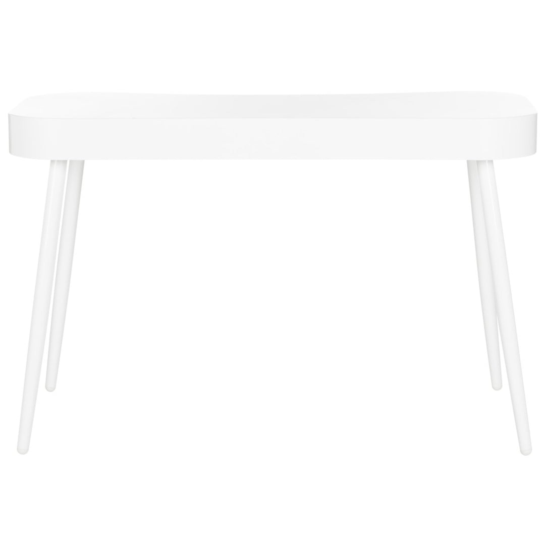 SAFAVIEH Madan Mid-Century Scandinavian One Drawer Desk White Image 10