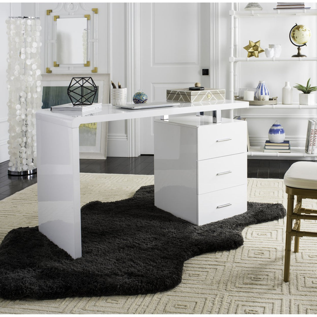 SAFAVIEH Orrin 3-Drawer Desk White Image 1