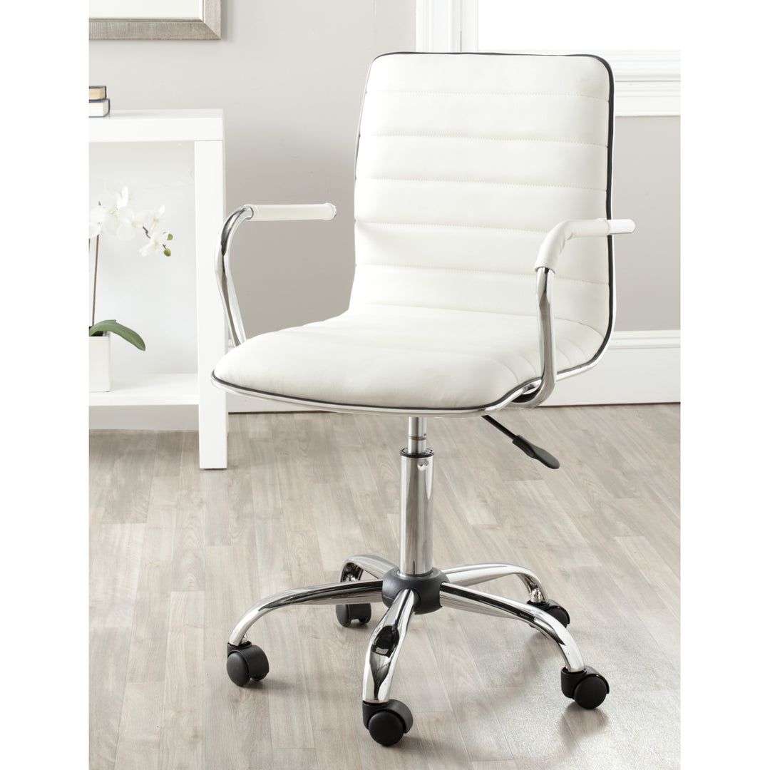 SAFAVIEH Jonika Swivel Desk Chair White Image 1