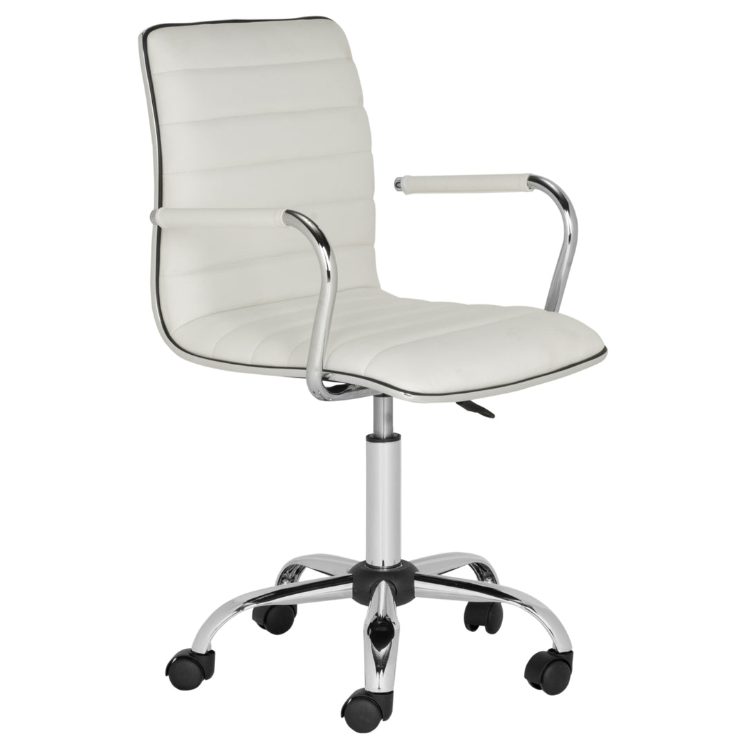 SAFAVIEH Jonika Swivel Desk Chair White Image 3