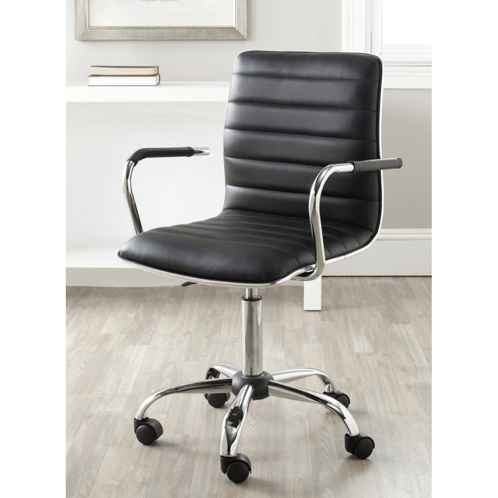 SAFAVIEH Jonika Swivel Desk Chair Black Image 1