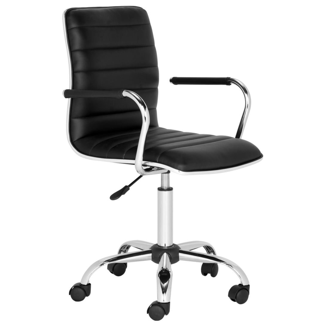 SAFAVIEH Jonika Swivel Desk Chair Black Image 3