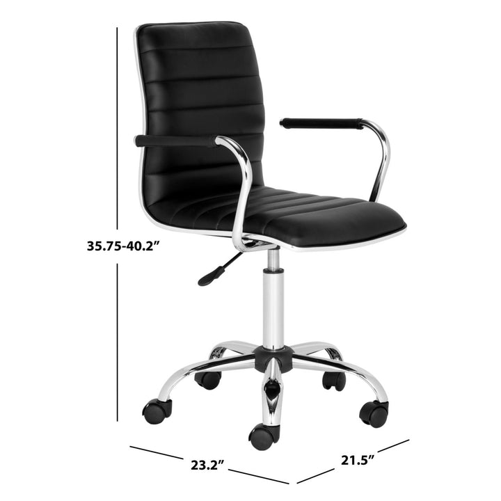 SAFAVIEH Jonika Swivel Desk Chair Black Image 4