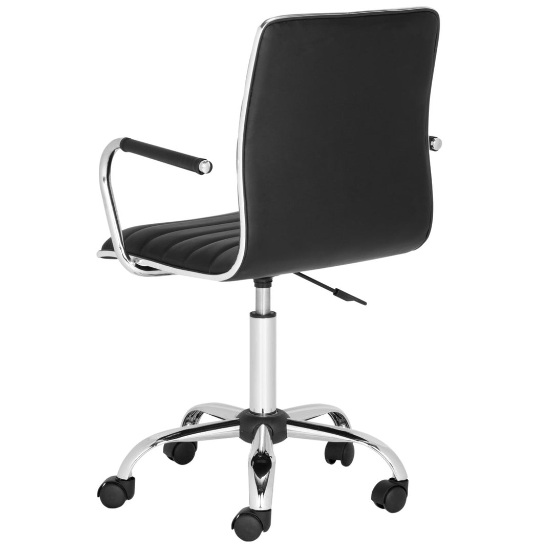 SAFAVIEH Jonika Swivel Desk Chair Black Image 6