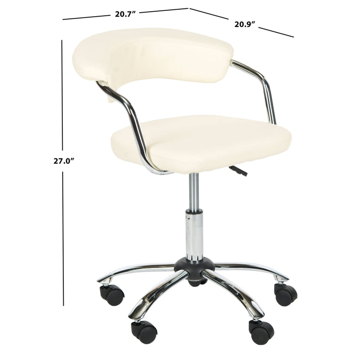 SAFAVIEH Pier Desk Chair Creme Image 4