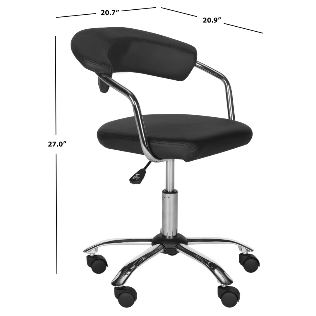 SAFAVIEH Pier Desk Chair Black Image 4