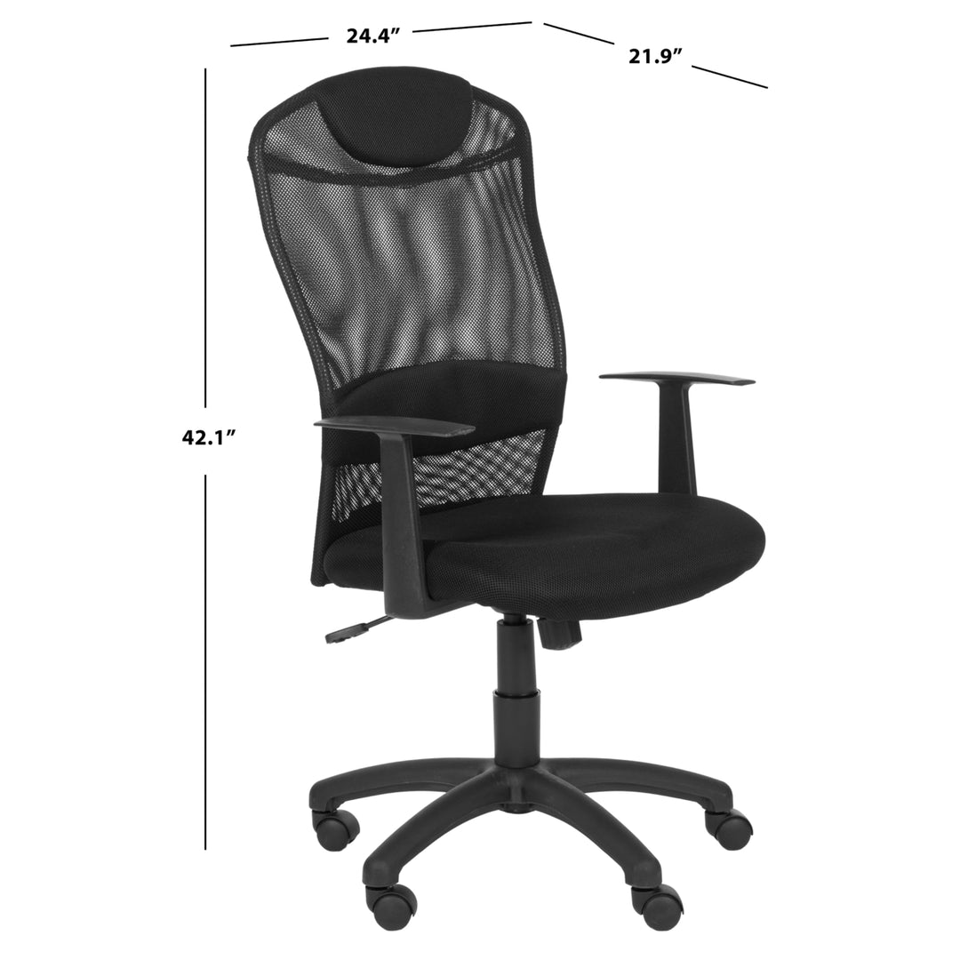 SAFAVIEH Shane Desk Chair Black Image 4