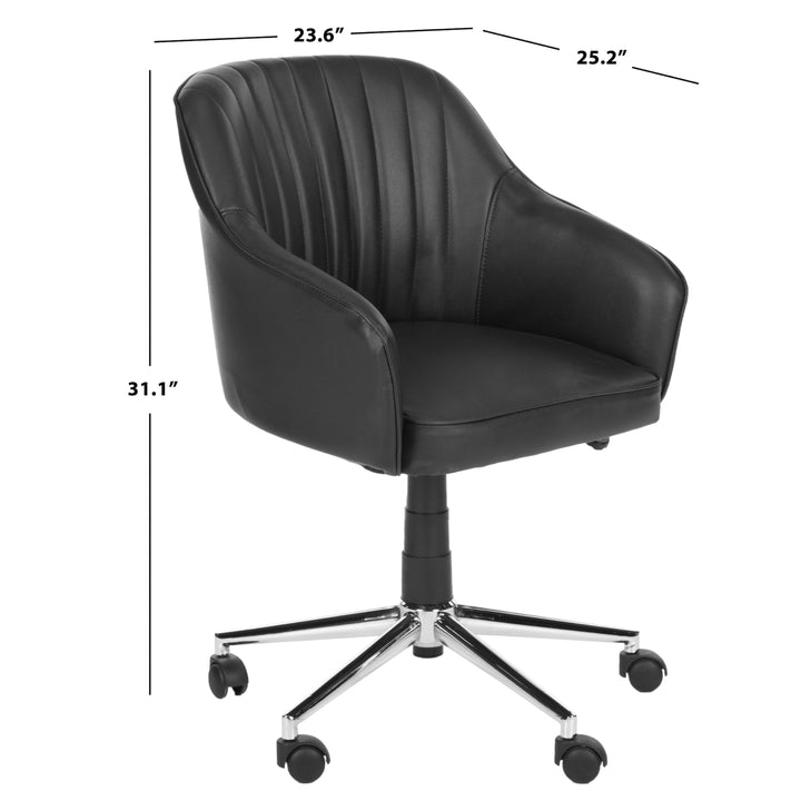 SAFAVIEH Hilda Desk Chair Black Image 4