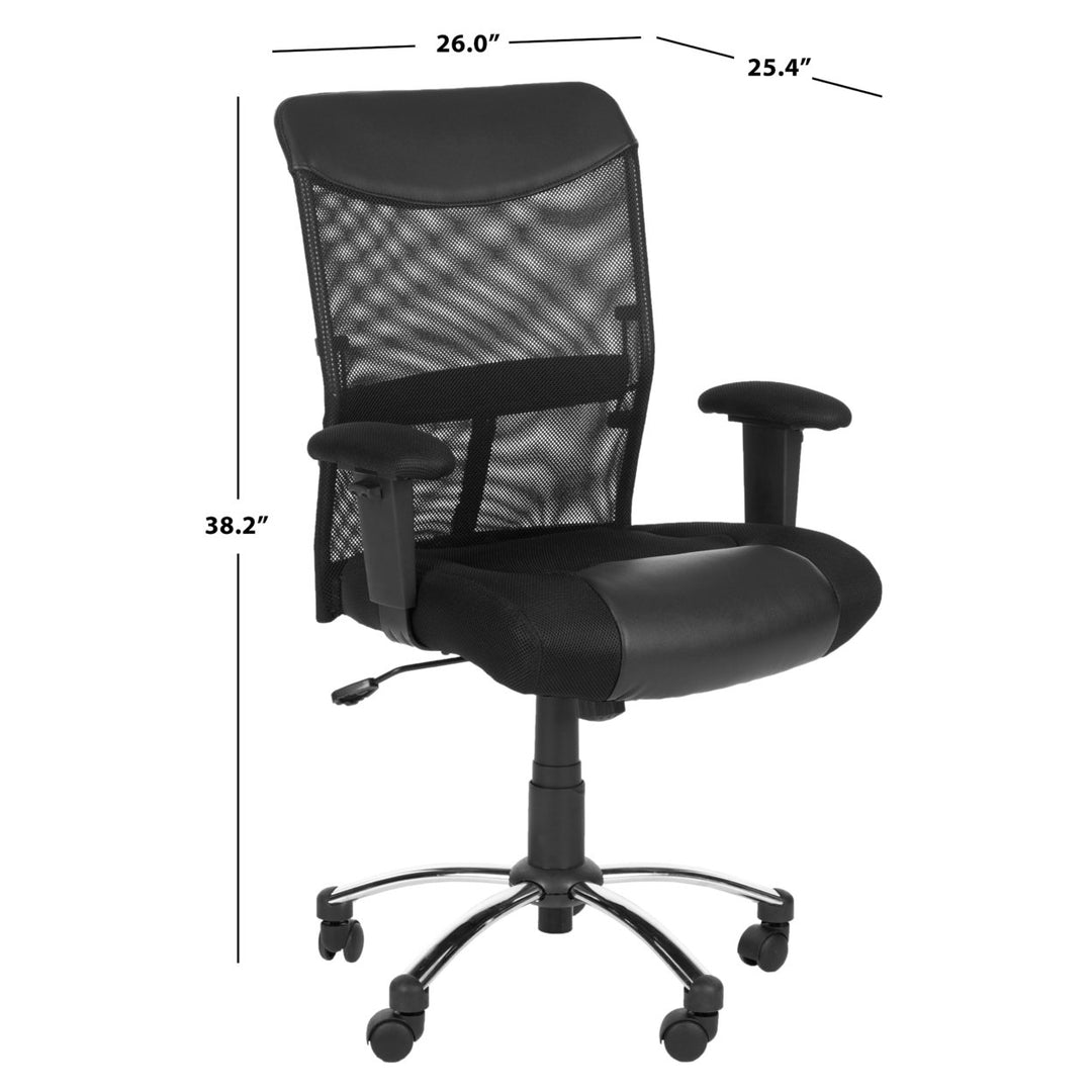 SAFAVIEH Bernard Desk Chair Black Image 4