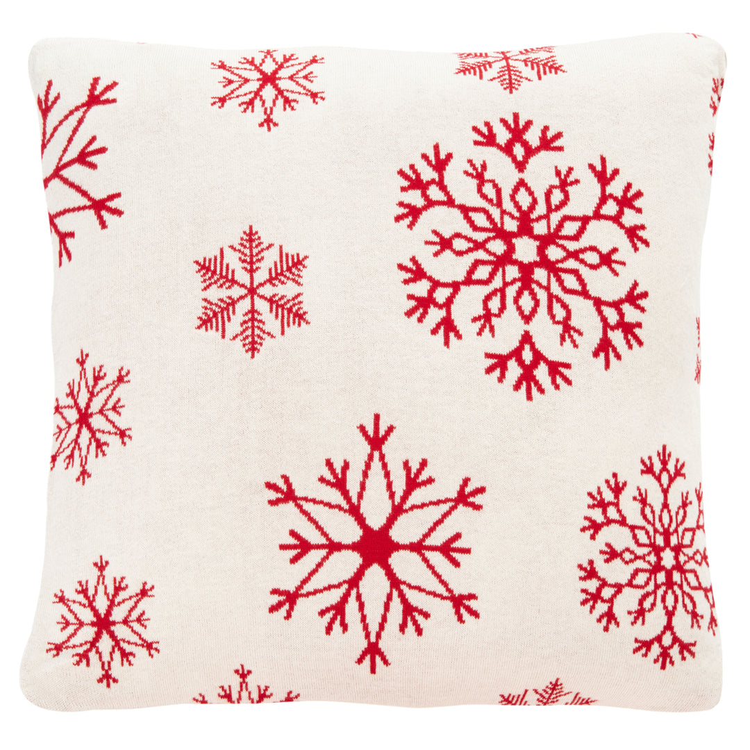 SAFAVIEH Snowflake Pillow Red Image 3