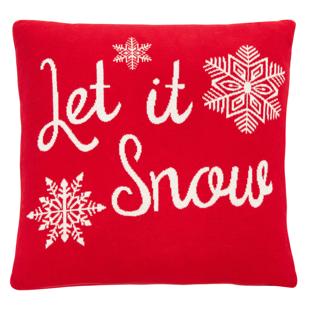 SAFAVIEH Snowfall Pillow Red Image 2