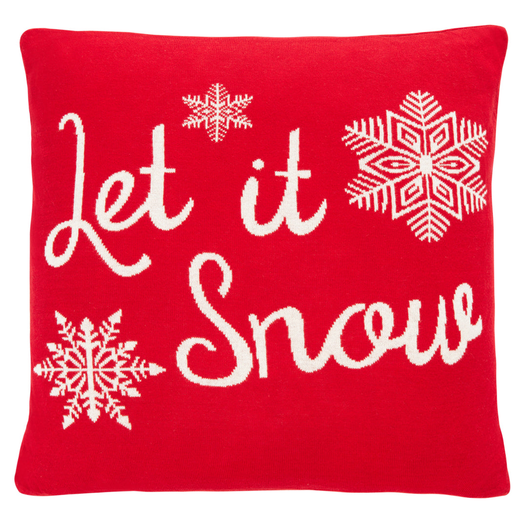 SAFAVIEH Snowfall Pillow Red Image 3