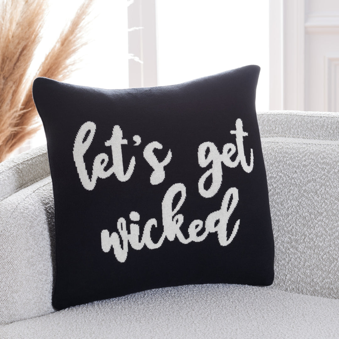 SAFAVIEH Wicked Pillow Black Image 1