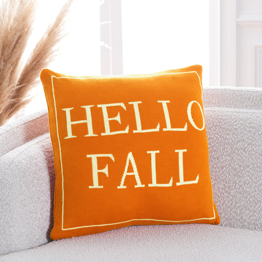 SAFAVIEH Fall Pillow Orange / Natural Image 1