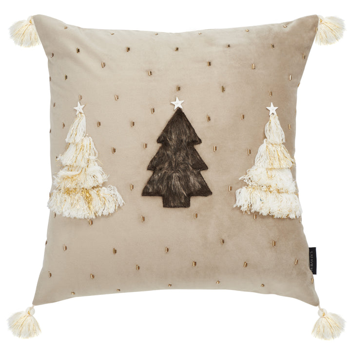 SAFAVIEH Celine Tree Pillow Beige / White Image 2