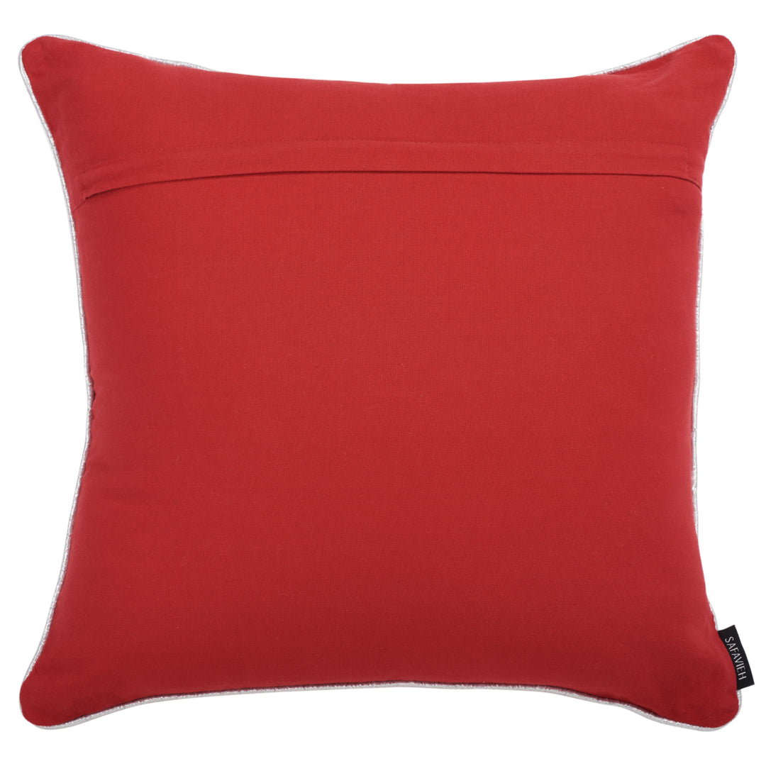 SAFAVIEH Winter Tree Pillow Red / Silver Image 3